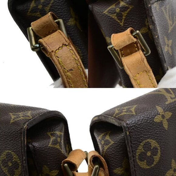 LOUIS VUITTON Saint Cloud MM Shoulder Bag Monogram Leather Brown - Picture 10 of 16